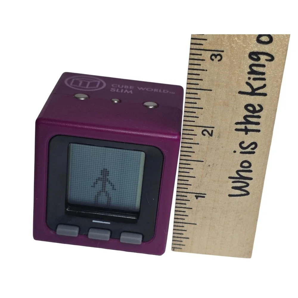 RadicaCube WorldSlim Purple Interactive Electronic HandheldGame 2005 Retro Toy